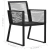  2 db fekete PVC rattan kerti szék