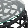 3-darabos fekete polyrattan bisztrószett