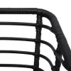  3-darabos fekete polyrattan bisztrószett