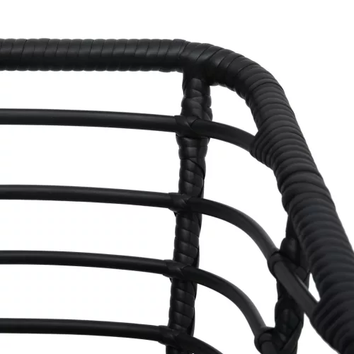  3-darabos fekete polyrattan bisztrószett
