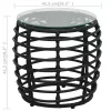  3-darabos fekete polyrattan bisztrószett