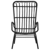  fekete polyrattan kerti szék