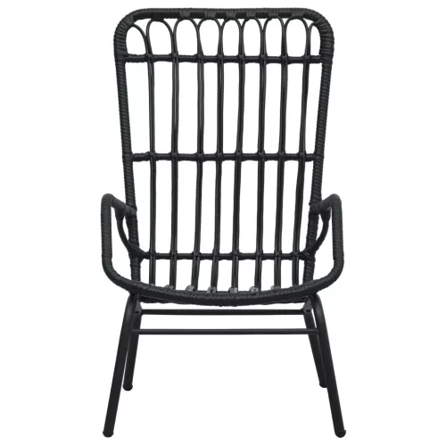  fekete polyrattan kerti szék