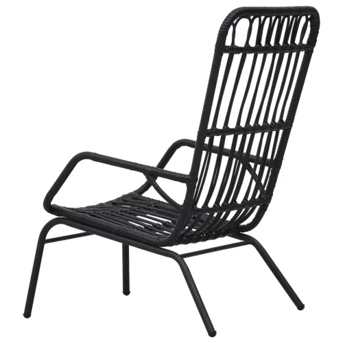  fekete polyrattan kerti szék