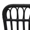  fekete polyrattan kerti szék