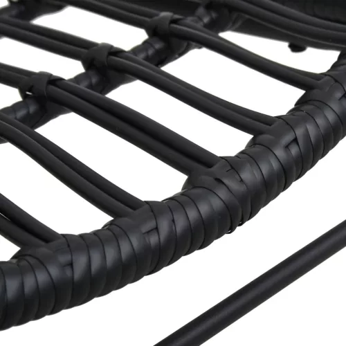  fekete polyrattan kerti szék