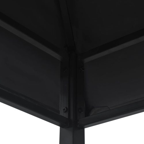  antracitszürke acél grillpavilon 240 x 150 x 255 cm