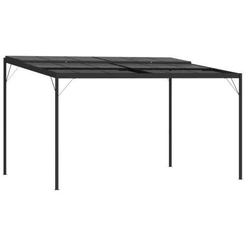  antracitszürke alumínium és acél pavilon tetővel 4 x 3 x 2,5 m