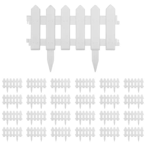  25 db fehér PP gyepszegély 10 m