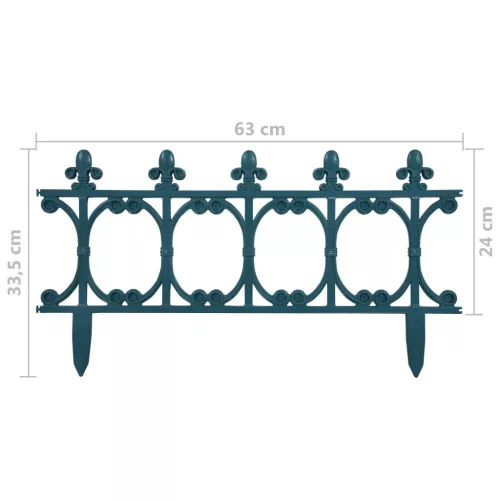  16 db zöld polipropilén gyepszegély 10 m