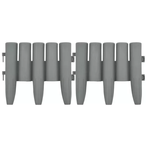  36 db szürke polipropilén gyepszegély 10 m