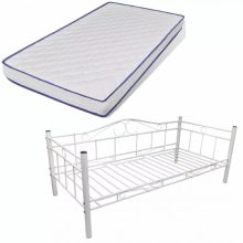   VID Fém ágy 90x200 cm "V4", memóriahabos matraccal, fehér színben