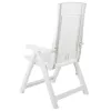  2 db fehér dönthető műanyag kerti szék