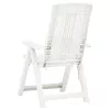  2 db fehér dönthető műanyag kerti szék 