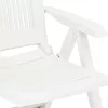  2 db fehér dönthető műanyag kerti szék 