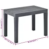 2 db antracitszürke műanyag kerti pad