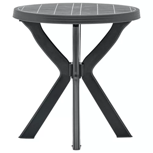  antracitszürke műanyag bisztróasztal Ø70 cm