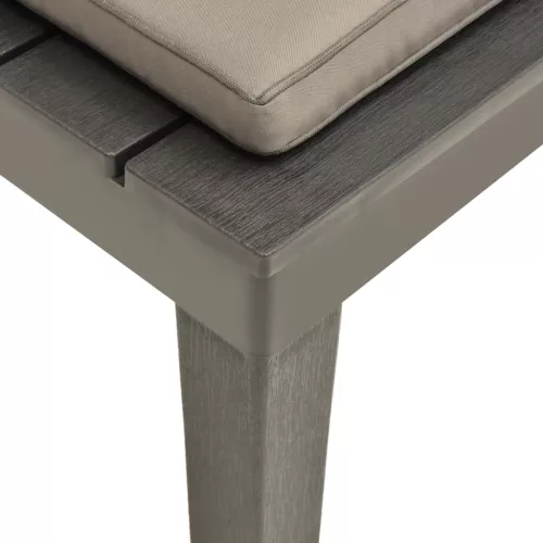  antracitszürke műanyag kerti társalgószék párnával