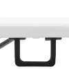  2 db fehér összecsukható HDPE kerti pad 180 cm