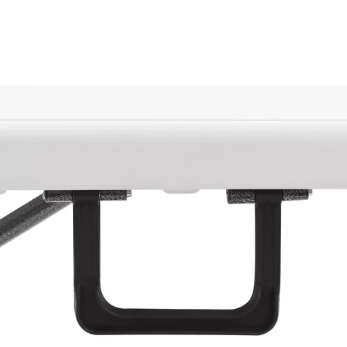  2 db fehér összecsukható HDPE kerti pad 180 cm