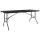  fekete HDPE rattan szerű összecsukható kerti asztal 180x75x72cm
