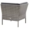  6-részes szürke polyrattan kerti ülőgarnitúra párnákkal