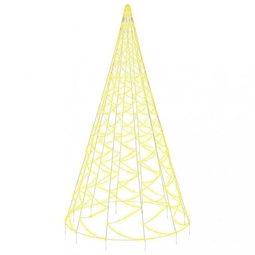 VID karácsonyfa zászlórúdon 1400 meleg fehér LED-del 500 cm
