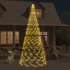 VID karácsonyfa zászlórúdon 1400 meleg fehér LED-del 500 cm