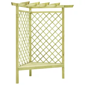  impregnált fenyőfa kerti sarokpergola 130 x 130 x 197 cm