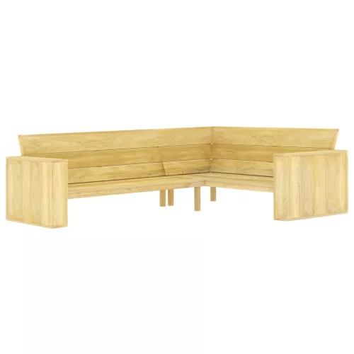  impregnált fenyőfa kerti sarokpad 239 cm