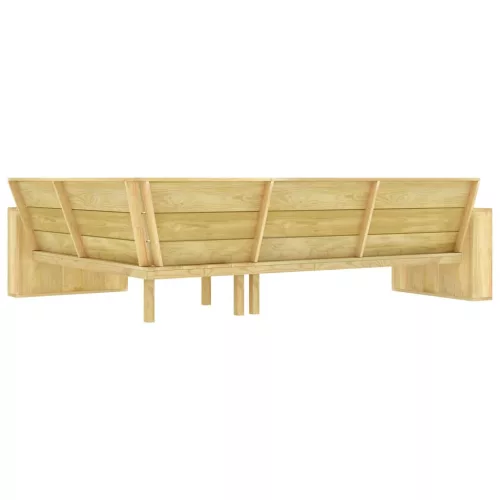  impregnált fenyőfa kerti sarokpad 239 cm