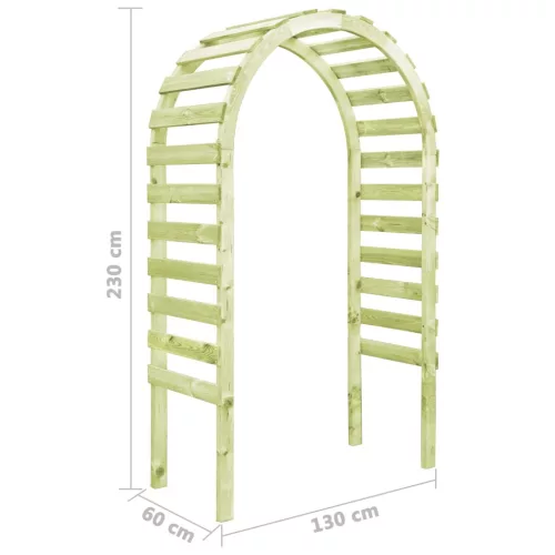  impregnált fenyőfa kerti pergola 130 x 60 x 230 cm