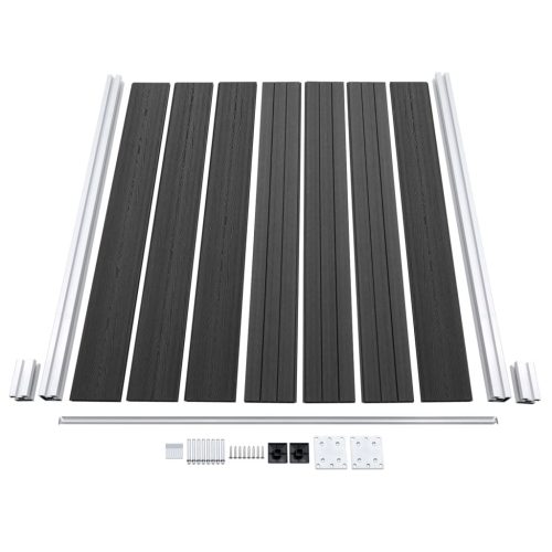  szürke WPC kerítéspanel 180 x 186 cm 