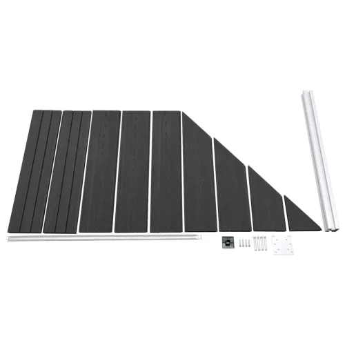  szürke WPC kerítéspanel 95 x (105-180) cm
