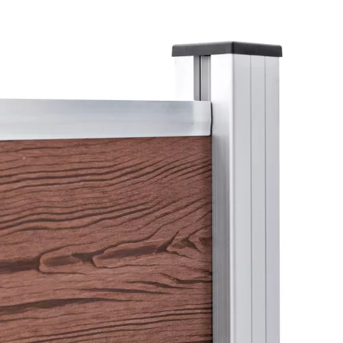  barna WPC kerti kerítés 175 x 105 cm