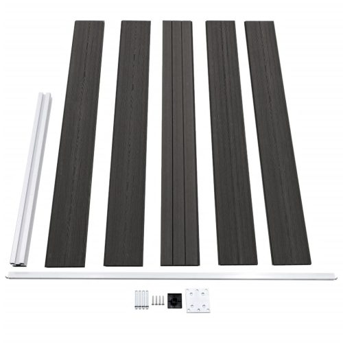  szürke WPC kerti kerítés 175 x 105 cm