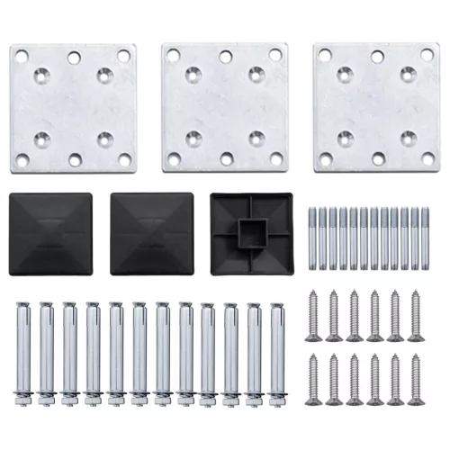  3 db alumínium kerítésoszlop 185 cm