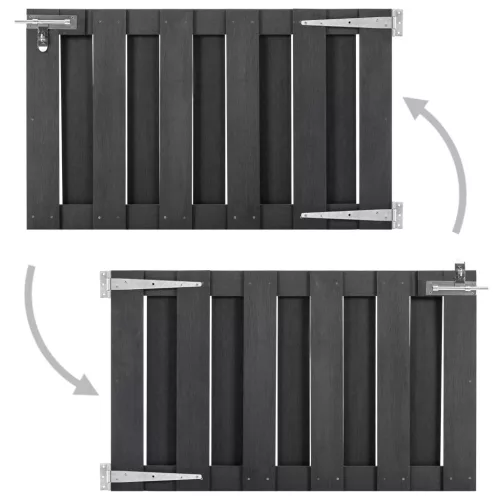  szürke WPC kertkapu 100 x 60 cm