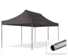   Professional összecsukható sátrak PREMIUM 350g/m2 ponyvával, acélszerkezettel, oldalfal nélkül - 3x6m sötétszürke