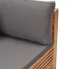  tömör tíkfa kerti sarokkanapé szürke párnával