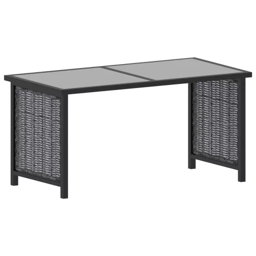  8 részes antracitszürke kerti polyrattan ülőgarnitúra párnákkal