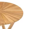 összecsukható tömör tíkfa kerti asztal Ø 60 cm