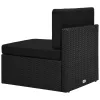  2 részes fekete polyrattan kerti ülőgarnitúra