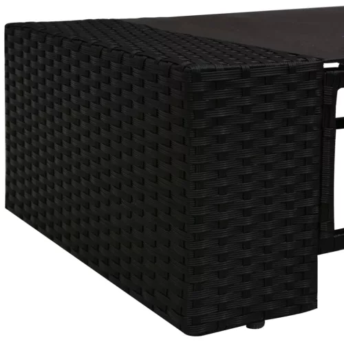  2 részes fekete polyrattan kerti ülőgarnitúra