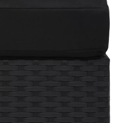  2 személyes fekete elemes polyrattan kanapé