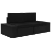  2 személyes fekete elemes polyrattan kanapé