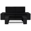  3 részes fekete polyrattan kerti ülőgarnitúra