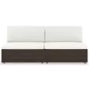  2 személyes barna elemes polyrattan kanapé