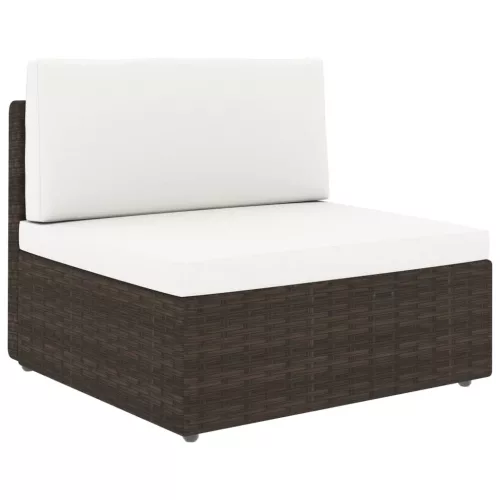  2 személyes barna elemes polyrattan kanapé
