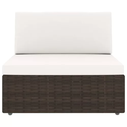  2 személyes barna elemes polyrattan kanapé